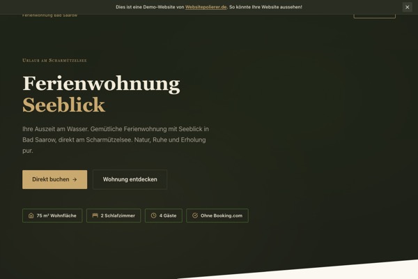 Demo: Ferienwohnung Website
